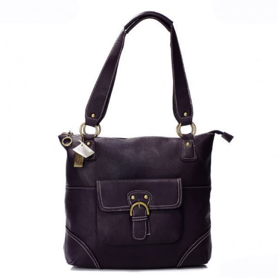 Coach Logo Medium Purple Totes AQW